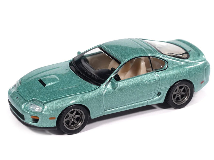 1998 Toyota Supra Caribbean Green Metallic "Modern Muscle" Series 1/64 Diecast Model Car by Auto World image 2