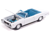 1968 Dodge Coronet 500 Convertible White with Blue Interior "Vintage Muscle" Series 1/64 Diecast Model Car by Auto World image 3