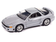 1993 Mitsubishi 3000GT VR-4 Zurich White Silver Metallic "Import Legends" Series 1/64 Diecast Model Car by Auto World image 2