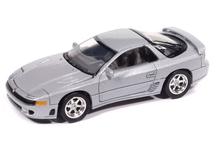 1993 Mitsubishi 3000GT VR-4 Zurich White Silver Metallic "Import Legends" Series 1/64 Diecast Model Car by Auto World image 2