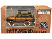 Land Rover Range Rover Classic LSE RHD (Right Hand Drive) "Camel Trophy" Yellow (Dirty Mud Version) with Roof Rack Extra Wheels and Accessories Limited Edition to 2016 pieces Worldwide 1/64 Diecast Model Car by BM Creati image 2