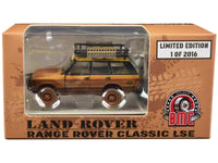 Land Rover Range Rover Classic LSE RHD (Right Hand Drive) "Camel Trophy" Yellow (Dirty Mud Version) with Roof Rack Extra Wheels and Accessories Limited Edition to 2016 pieces Worldwide 1/64 Diecast Model Car by BM Creati image 2