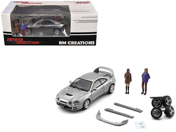 BM Creations Toyota Celica GT-Four RHD silver two figures 1:64 64B0415, product image 1