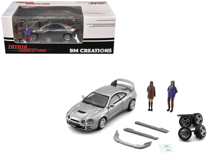 BM Creations Toyota Celica GT-Four RHD silver two figures 1:64 64B0415, product image 1