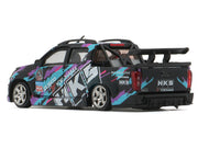 Isuzu D-Max Lowrider Pickup Truck RHD (Right Hand Drive) "HKS" Black with Graphics "Thailand Diecast Expo 2025" 1/64 Diecast Model Car by BM Creations image 3