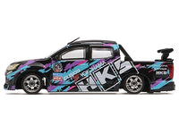 Isuzu D-Max Lowrider Pickup Truck RHD (Right Hand Drive) "HKS" Black with Graphics "Thailand Diecast Expo 2025" 1/64 Diecast Model Car by BM Creations image 4