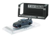 Nissan "Top Secret" Skyline GT-R (BNR34) RHD (Right Hand Drive) Stealth Gray with Carbon Hood "Tokyo Auto Salon 2026" 1/64 Diecast Model Car by BM Creations image 5