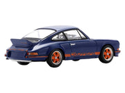 1973 Porsche 911 RS 2.7 Blue with Orange Stripes 1/64 Model Car by Spark image 3