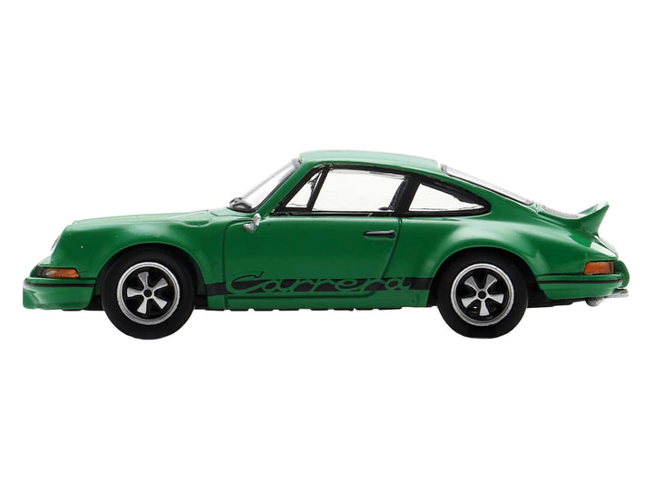 1973 Porsche 911 Carrera RSR 2.8 Green with Black Stripes 1/64 Model Car by Spark image 2