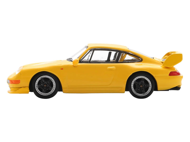 1995 Porsche 911 Carrera RS 3.8 Yellow 1/64 Model Car by Spark image 2