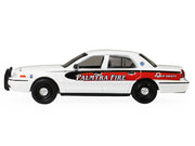 2011 Ford Crown Victoria "Palmyra Pennsylvania Citizen's Fire Company" White with Graphics "Fire & Rescue" Series #5 1/64 Diecast Model Car by Greenlight image 2