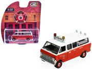 1969 Ford Econoline Ambulance "Los Angeles Fire Department" Red and White "Fire & Rescue" Series #5 1/64 Diecast Model Car by Greenlight
