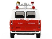 1969 Ford Econoline Ambulance "Los Angeles Fire Department" Red and White "Fire & Rescue" Series #5 1/64 Diecast Model Car by Greenlight image 3