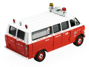 1969 Ford Econoline Ambulance "Los Angeles Fire Department" Red and White "Fire & Rescue" Series #5 1/64 Diecast Model Car by Greenlight image 4