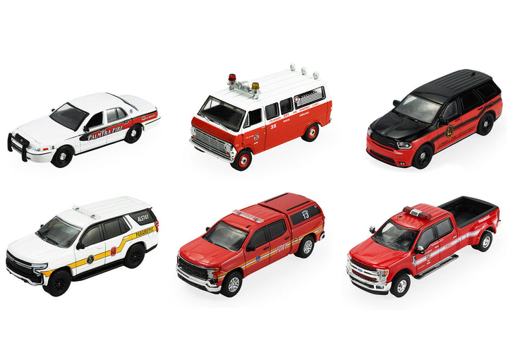 "Fire & Rescue" Series #5 Set of 6 Cars 1/64 Diecast Model Cars by Greenlight image 2
