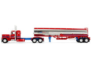 Peterbilt 389 with 36" Flat Top Sleeper and Heil Fuel Tank Trailer "Sancken Custom Truck by Amcan" Red "Big Rigs" Series II #3 1/64 Diecast Model by DCP/First Gear image 3