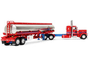 Peterbilt 389 with 36" Flat Top Sleeper and Heil Fuel Tank Trailer "Sancken Custom Truck by Amcan" Red "Big Rigs" Series II #3 1/64 Diecast Model by DCP/First Gear image 4