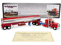 Peterbilt 389 with 36" Flat Top Sleeper and Heil Fuel Tank Trailer "Sancken Custom Truck by Amcan" Red "Big Rigs" Series II #3 1/64 Diecast Model by DCP/First Gear image 5