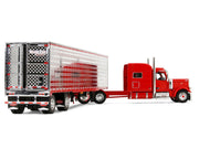 Peterbilt 589 with 78" Mid-Roof Sleeper and 53' Utility Trailer with Reefer "Blackjack Express LLC" Red "Big Rigs" Series II #6 1/64 Diecast Model by DCP/First Gear image 4