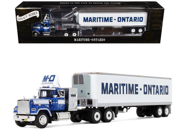 First Gear DCP Mack Super-Liner Maritime-Ontario blue white 40 foot reefer trailer 1:64 69-2273, view 1