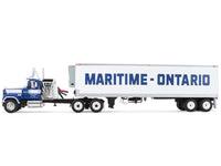 First Gear DCP Mack Super-Liner Maritime-Ontario blue white 40 foot reefer trailer 1:64 69-2273, view 3