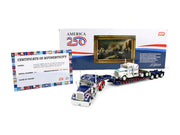Peterbilt 379 with 70" Mid-Roof Sleeper and Wilson Silverstar Livestock Trailer "National Carriers" White "Legacy Series #5" 1/64 Diecast Model by DCP/First Gear image 4