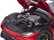 2019 Aston Martin Vantage RHD (Right Hand Drive) Hyper Red Metallic with Carbon Top 1/18 Model Car by Autoart image 3