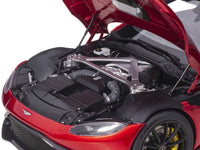 2019 Aston Martin Vantage RHD (Right Hand Drive) Hyper Red Metallic with Carbon Top 1/18 Model Car by Autoart image 3