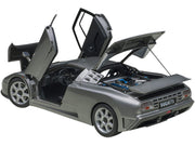 Bugatti EB110 SS Super Sport Grigio Metalizzatto Silver Metallic with Silver Wheels 1/18 Model Car by Autoart image 2
