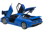 Bugatti EB110 SS Super Sport French Racing Blue with Silver Wheels 1/18 Model Car by Autoart image 4