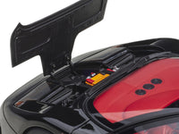 Bugatti EB110 SS Super Sport Nero Vernice Black with Red Interior and Silver Wheels 1/18 Model Car by Autoart image 4