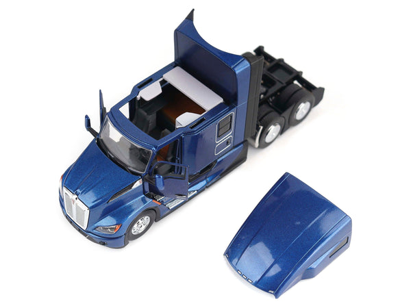 Kenworth T680 Truck Tractor Deep Cerulean Blue Metallic "Transport Series" 1/50 Diecast Model by Diecast Masters image 4