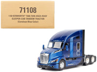 Kenworth T680 Truck Tractor Deep Cerulean Blue Metallic "Transport Series" 1/50 Diecast Model by Diecast Masters image 5