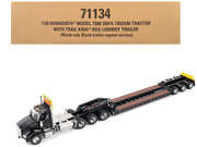 Kenworth T880 SBFA Tridem Truck with Trail King HDG Lowboy Trailer Black "Transport Series" 1/50 Diecast Model by Diecast Masters image 5