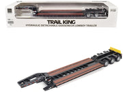 Trail King TK120 Hydraulic Detachable Gooseneck Lowboy Trailer Black (Outrigger Version) "Transport Series" 1/50 Diecast Model by Diecast Masters image 5