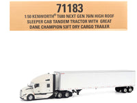 Diecast Masters Kenworth T680 and trailer example for the Muncle Mikes Diecast Masters Construction Club; exact monthly selection varies.
