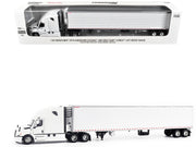 2025 Freightliner Cascadia Gen-5 Truck Tractor with Sleeper and Great Dane Champion 53ft Refrigerated Trailer Winter White "Transport Series" 1/64 Diecast Model by Diecast Masters