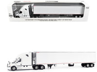2025 Freightliner Cascadia Gen-5 Truck Tractor with Sleeper and Great Dane Champion 53ft Refrigerated Trailer Winter White "Transport Series" 1/64 Diecast Model by Diecast Masters