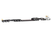 Peterbilt 589 Tridem-Axle Truck Tractor with Day Cab and Trail King TK170 Hydraulic Detachable Gooseneck Lowboy Trailer with Jeep and Booster White "Transport Series" 1/64 Diecast Model by Diecast Masters image 2