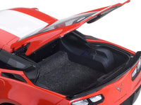 2017 Chevrolet Corvette C7 Grand Sport Red with White Stripe and Black Fender Hash Marks 1/18 Model Car by Autoart image 3