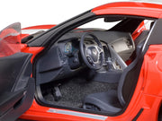 2017 Chevrolet Corvette C7 Grand Sport Red with White Stripe and Black Fender Hash Marks 1/18 Model Car by Autoart image 4