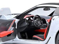2019 Chevrolet Corvette C7 ZR1 Ceramic Matrix Gray Metallic with Carbon Top 1/18 Model Car by Autoart image 2