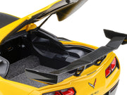 2019 Chevrolet Corvette C7 ZR1 Corvette Racing Yellow Tintcoat with Carbon Top 1/18 Model Car by Autoart image 3