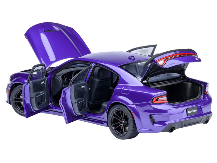 Dodge Charger Scat Pack Widebody Plum Crazy Purple Metallic 1/18 Model Car by Autoart image 2