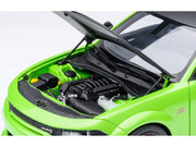Dodge Charger Scat Pack Widebody Sublime Green with Matt Black Hood and Top 1/18 Model Car by Autoart image 3
