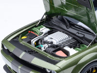 2022 Dodge Challenger SRT Jailbreak F8 Green with Carbon Stripes 1/18 Model Car by Autoart image 3