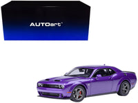 2023 Dodge Challenger SRT Super Stock Plum Crazy Purple 1/18 Model Car by Autoart