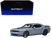 2022 Dodge Challenger R/T Scat Pack Widebody Smoke Show Gray 1/18 Model Car by Autoart image 2