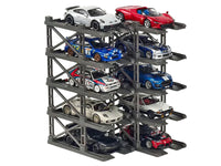 Modular Diecast 3D Parking Rack Display Stand Set of 10 Racks for 1/64 Scale Model Cars by Pitbox image 2