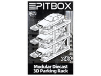 Modular Diecast 3D Parking Rack Display Stand Set of 10 Racks for 1/64 Scale Model Cars by Pitbox image 3